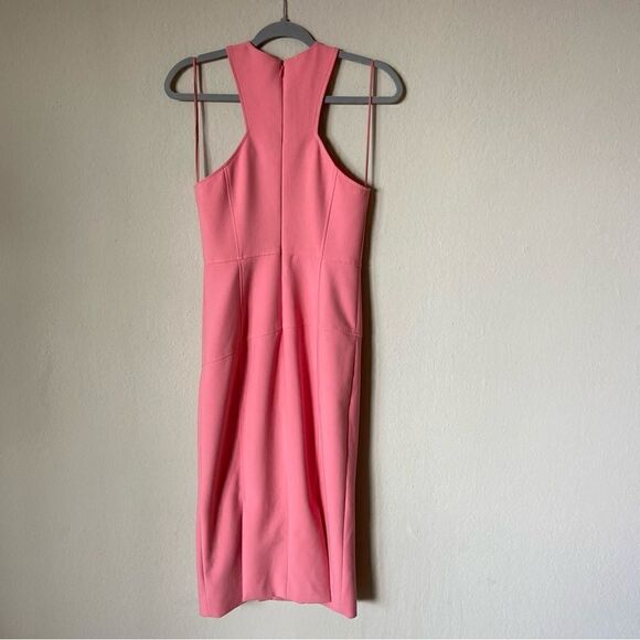 Cinq a Sept Melina Halter Cutaway Midi Pink Dress Size 0 - Picture 11 of 13